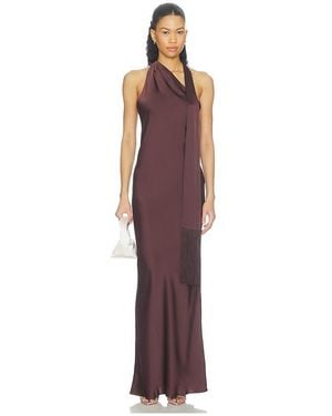 Amanda Uprichard Sonya Maxi Dress With Fringe - Purple