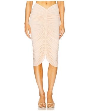 Norma Kamali Minifalda Corrugada En Color Blush,Nude Talla En - Blanco