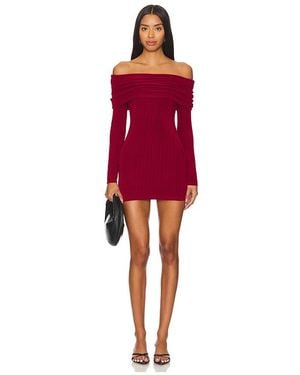 superdown Off-Shoulder Textured Mini Dress