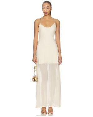 SNDY'S Alessandra Mesh Maxi Dress - White