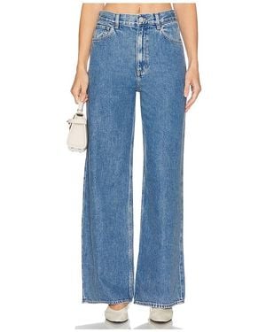 Theory High Waist Wide Leg Jean - Blue