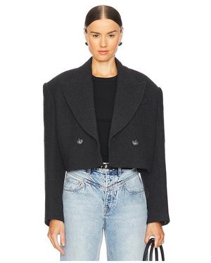 GRLFRND X Emily Gemma The Short Coat - Black