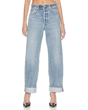 Citizens of Humanity Ayla Baggy Cuffed Crop - Blue