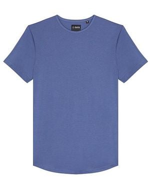 Cuts Ao Curve Hem Tee - Blue