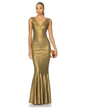 Norma Kamali Grace Fishtail Gown - Metallic