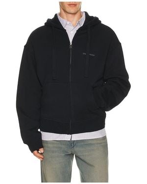 Daily Paper Boxy Zip Up Hoodie - Black