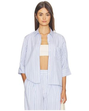 Rag & Bone Lucia Stripe Poplin Shirt - White