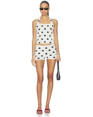 MORE TO COME Viviana Knit Short Set - White