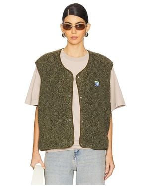 American Vintage Hok Town Sherpa Vest - Green