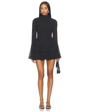 MORE TO COME Ezria Ruffle Mini Dress - Black