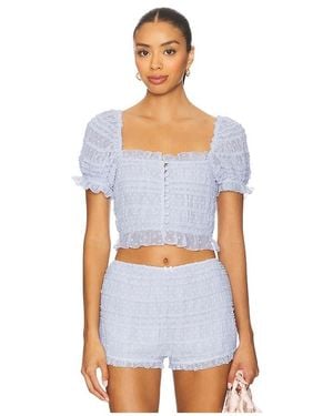 MAJORELLE Olivia Top - Blue