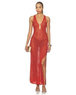 Runaway the Label Ariya Sleeveless Knit Maxi Dress - Red