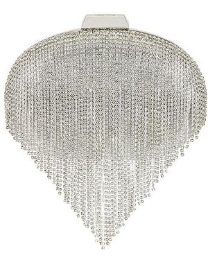 OLGA BERG Bria Crystal Fringed Bag - Metallic