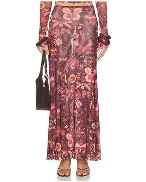 Agua Bendita Brace Skirt - Red