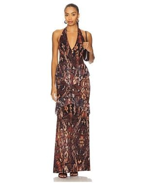 AFRM Athens Crochet Lace Maxi Dress - Multicolor