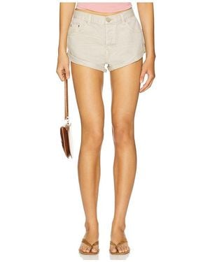 One Teaspoon Bandit Low Waist Denim Shorts - White