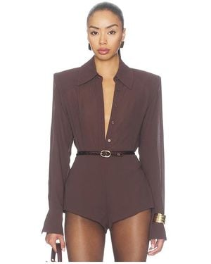 AFRM Caroline Top en Chocolate - Violet