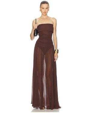 Camila Coelho Estrella Maxi Dress in Brown | Lyst