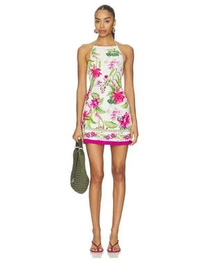 Rococo Sand Ruched Bias Mini Dress - Red