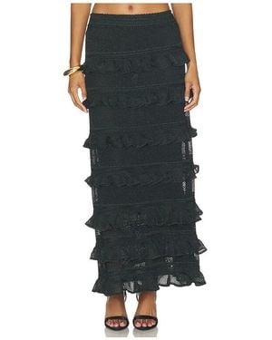 Zimmermann Valiant Frill Maxi Skirt - Black