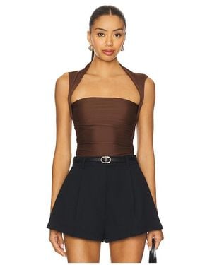 Amanda Uprichard X Revolve Short Sleeve Momo Top - Black