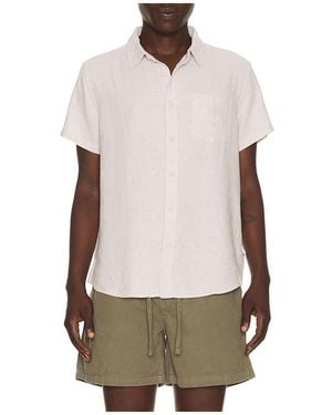 Vintage Summer Linen Button Down Shirt - Multicolour