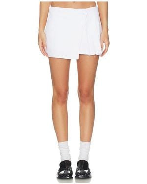 Alexander Wang Pleated Wrap Mini Skirt - White
