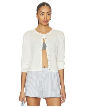 Leset James Crew Cardigan - White
