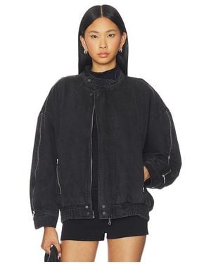 seventy + mochi Oversized Juno Zip Jacket - Blue