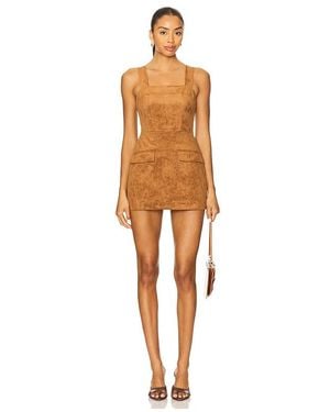 Amanda Uprichard X Revolve Yorke Skort Suede Romper - Multicolour