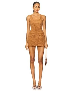 Amanda Uprichard X Revolve Yorke Skort Suede Romper - Multicolor