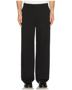 FRAME Relaxed Cotton Trousers - Black