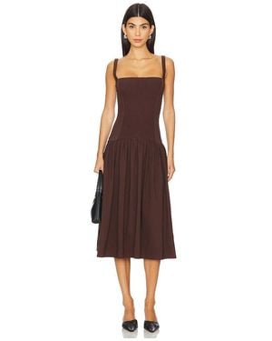 WeWoreWhat Smocked Drop Waist Midi Dress - Multicolour