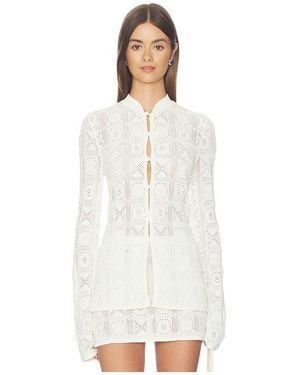 Stone Cold Fox X Revolve Adari Pointelle Cardigan - White