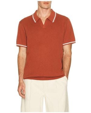 Fair Harbor Neptune Seawool Jumper Polo - Orange