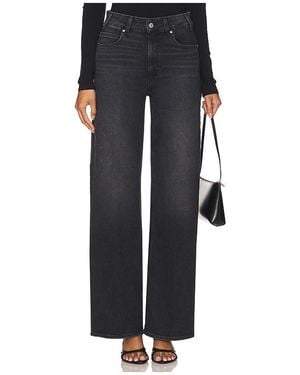 PAIGE Wide Leg Distressed Jeans - Black