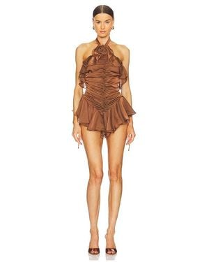 The Dolls House Fleur Playsuit En Color Marrón Talla En - Multicolor