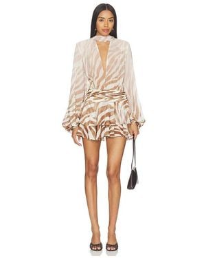 Bronx and Banco Nina Zebra Mini Dress - Natural