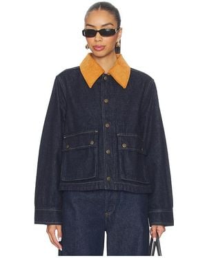 The Great The Denim Swingy Jacket - Blue