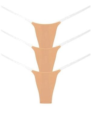 Stringys 3-Pack Nude Invisible Underwear - White