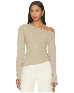 Helmut Lang Draped Asym Top - Natural