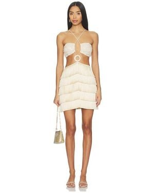 PATBO Crochet Bloom Cut Out Mini Dress - Natural
