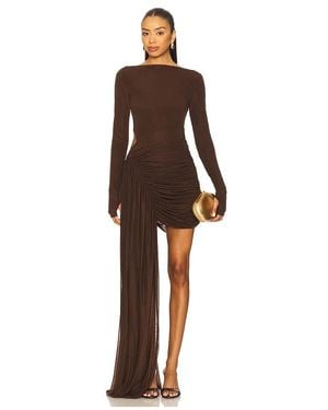 Misha The Sari Stocking Mini Dress - Brown