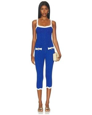 retroféte Verene Knit Jumpsuit - Blue
