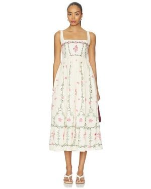 Agua Bendita Barbara Midi Dress - White
