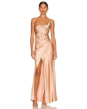 Shona Joy La Lune Cross Draped Maxi Dress - Multicolor