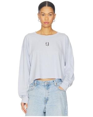 Daydreamer Cow Pattern Horseshoe Meet & Greet Long Sleeve Top - White