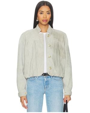 Free People Velourslederjacke Nimbus - Natur