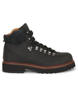Polo Ralph Lauren Alpine Lite Leather And Suede Mid Cut Boot - Black