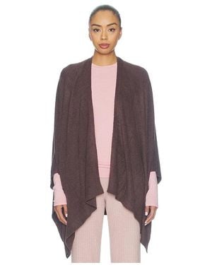 Barefoot Dreams Cárdigan Cozy Chic Lite En Color Marrón Talla - Morado
